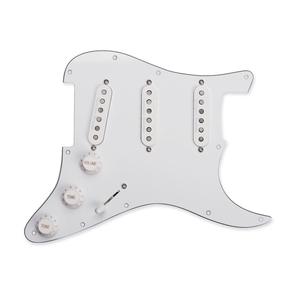 Seymour Duncan California 50's Prewired Strat Pickguard, White - Image 2