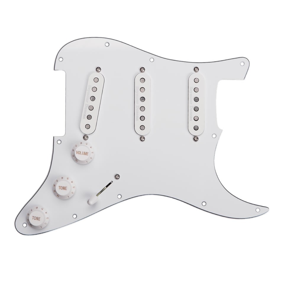 Seymour Duncan Classic Strat Pickguard, White + Strings - Image 2