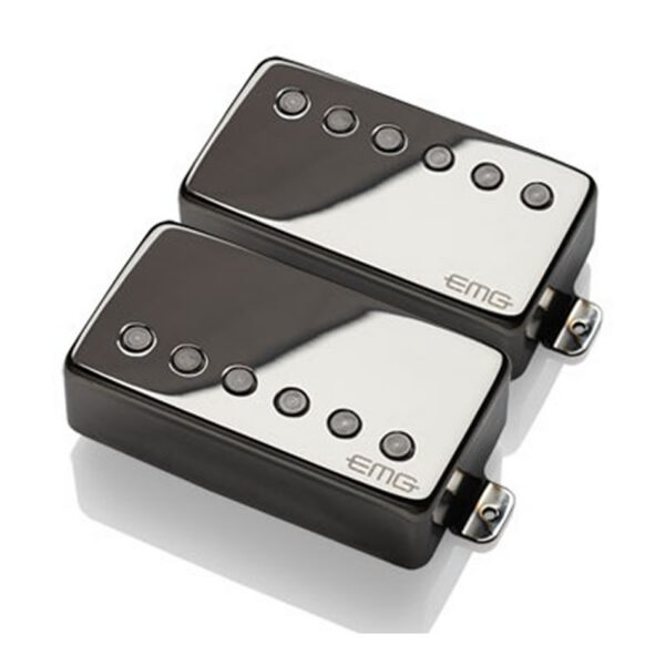 EMG MetalWorks 57/66 Solderless Humbucker Set, Black Chrome