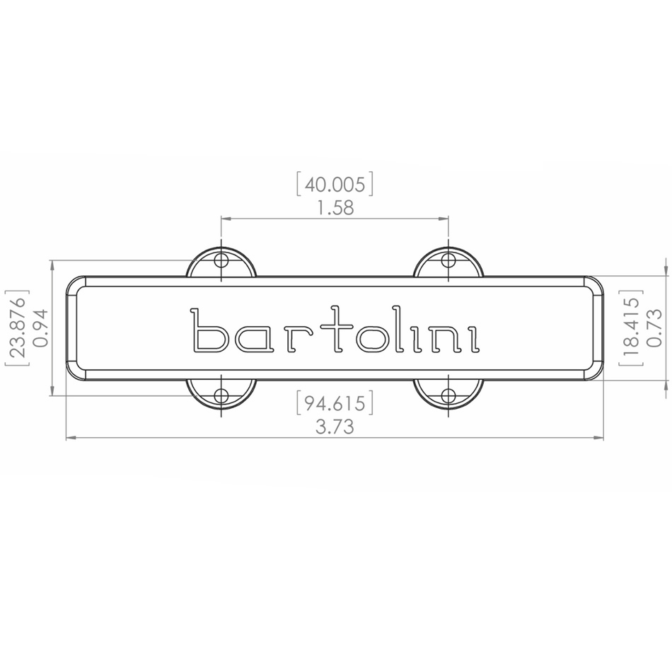 Bartolini 59CBJD-LN1 5-String J Bass Neck Pickup (Long) - Image 2