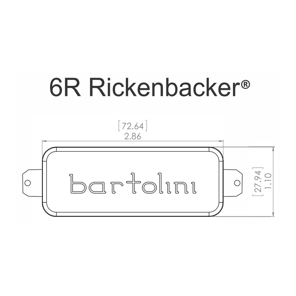 Bartolini 6RT Rickenbacker Neck Bass Pickup - Image 2