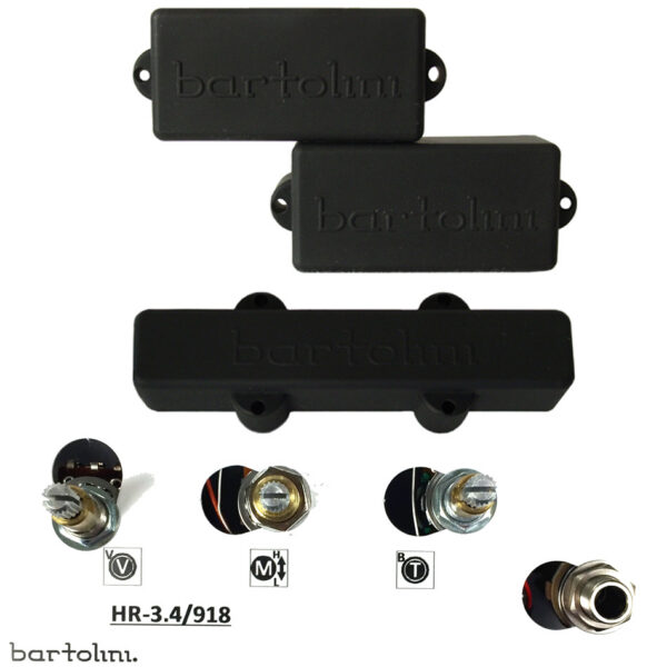 Bartolini 8S+9J1 P/J Set with HR3.4/918 Preamp Harness