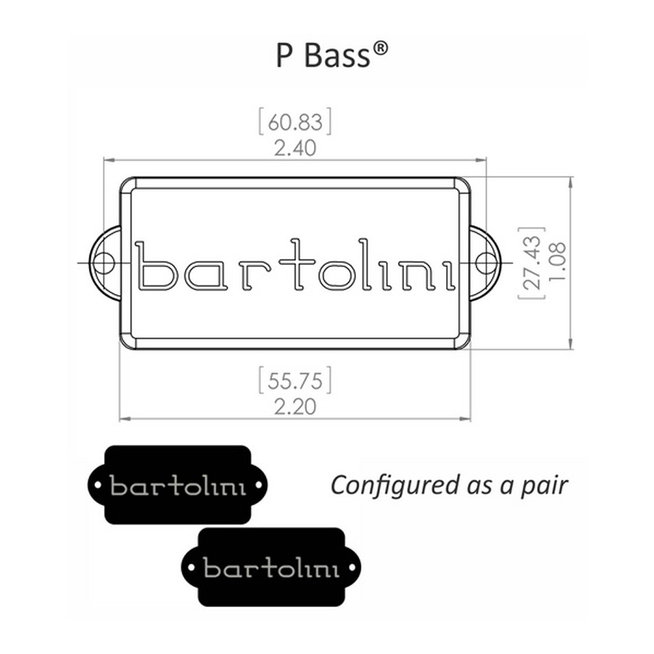 Bartolini 8S P Bass Pickup Pair - 4-String - Image 2
