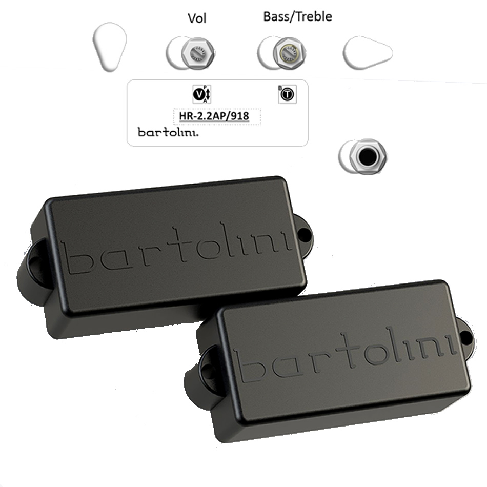 Bartolini 8SU P-Bass Pickup + HR2.2AP/918 Harness Bundle