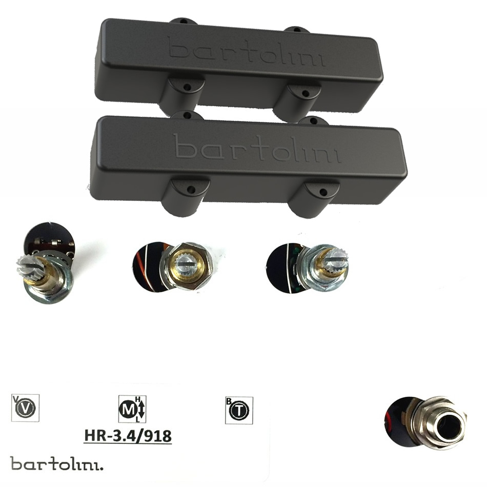Bartolini 9J1-L/S Jazz Bass Set with HR3.4/918 Harness