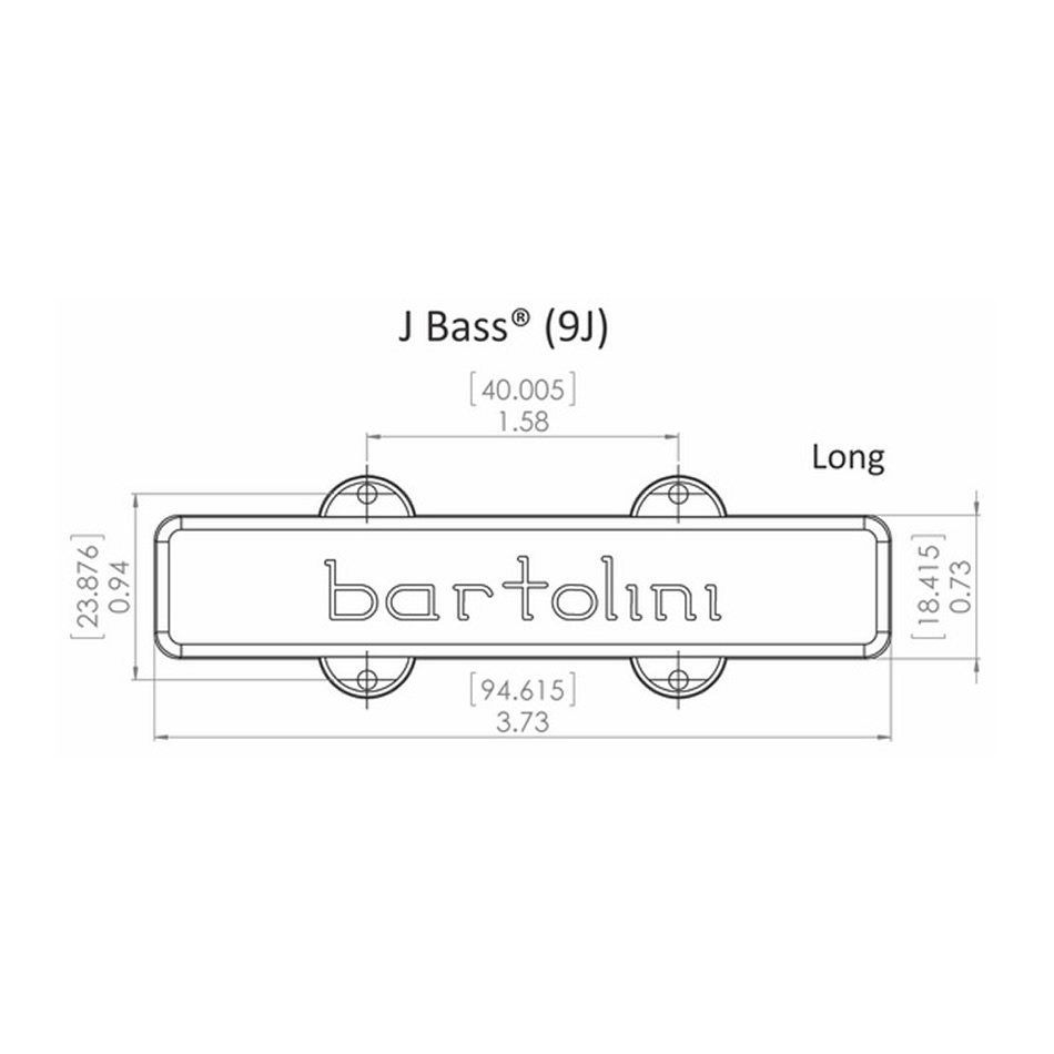 Bartolini 9S-L Jazz Bass Pickup (Long, Single Coil) - Image 2