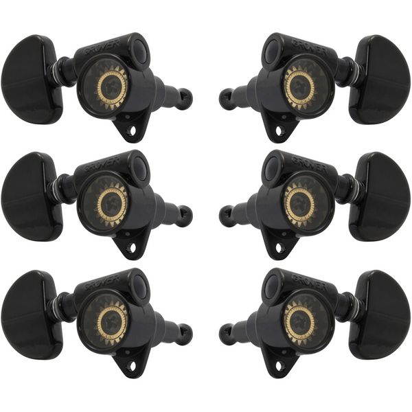 Grover Rotomatic SB Tuning Machines - Black Chrome