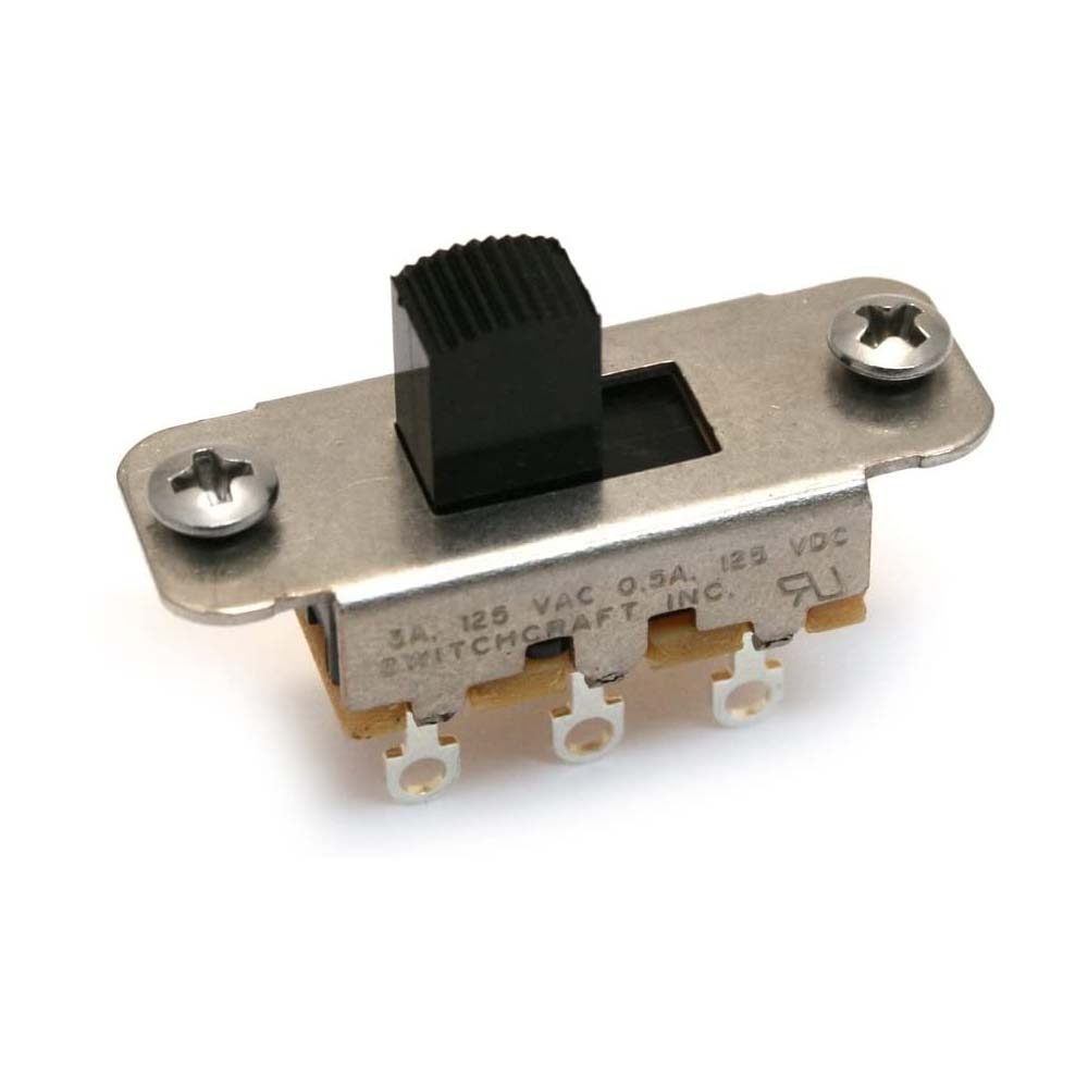 Switchcraft On-On Slide Switch – Jazzmaster/Jaguar, Black