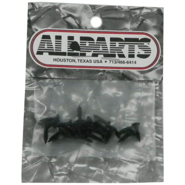 AllParts #4 x 1/2" Pickguard Screws, Black (20-Pack)