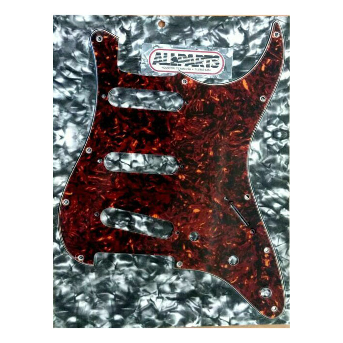 AllParts Strat Pickguard, 11-Hole, Tortoise 3-Ply .090"