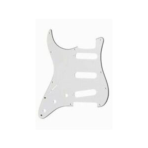 AllParts Left-Handed Strat Pickguard, White 3-Ply, 11-Hole