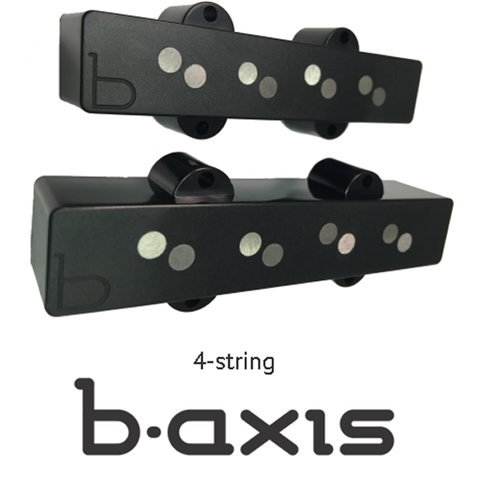 Bartolini J44J-L/S B-Axis Jazz Bass Pickup Set (Black) - Image 2