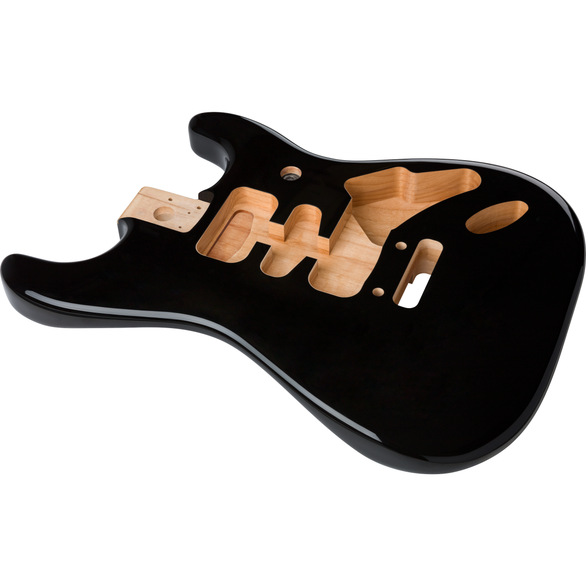 Fender Deluxe Series Strat® Alder Body, HSH, Black - Image 2