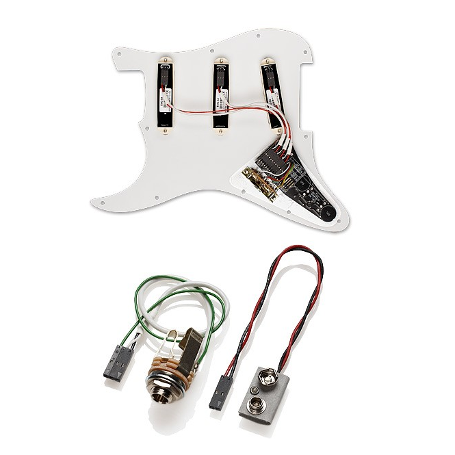EMG DG20 Ivory Prewired Pickguard Set + Tuner & Strings - Image 2