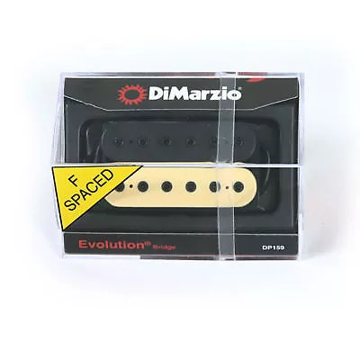 DiMarzio Evolution Bridge Humbucker - F-Spaced, Black/Creme