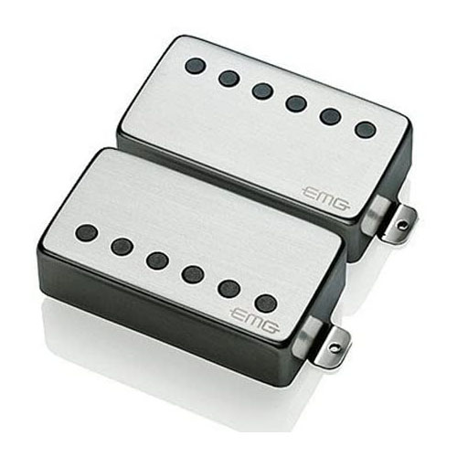 EMG 57/66 Humbucker Set - Long Shaft Pots, Brushed Chrome