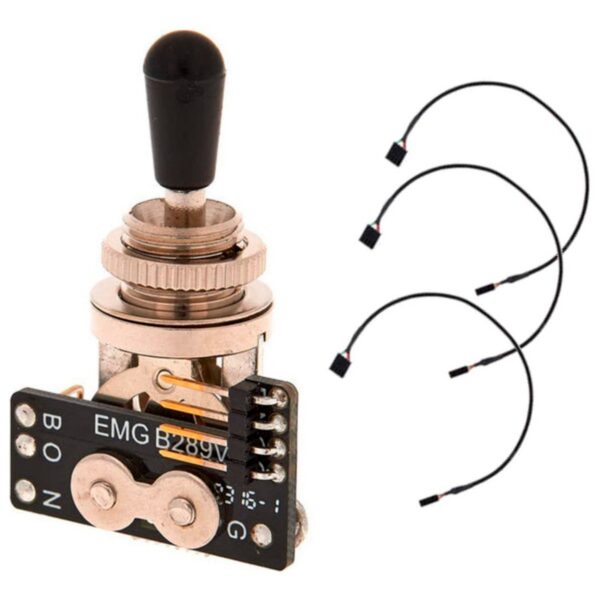 EMG B289 Solderless 3-Way Toggle Switch, Black