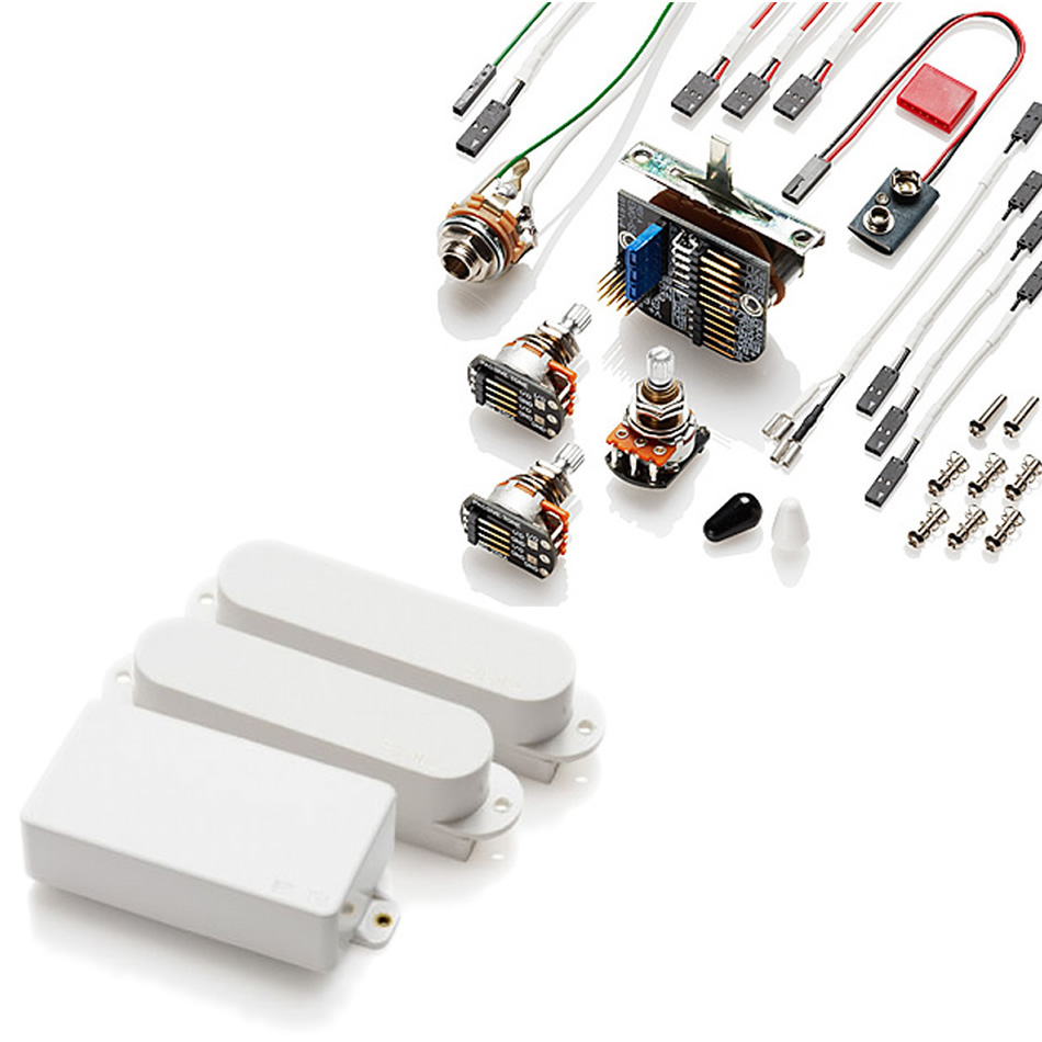 EMG SA/SA/85 HSS Active Pickup Set - White