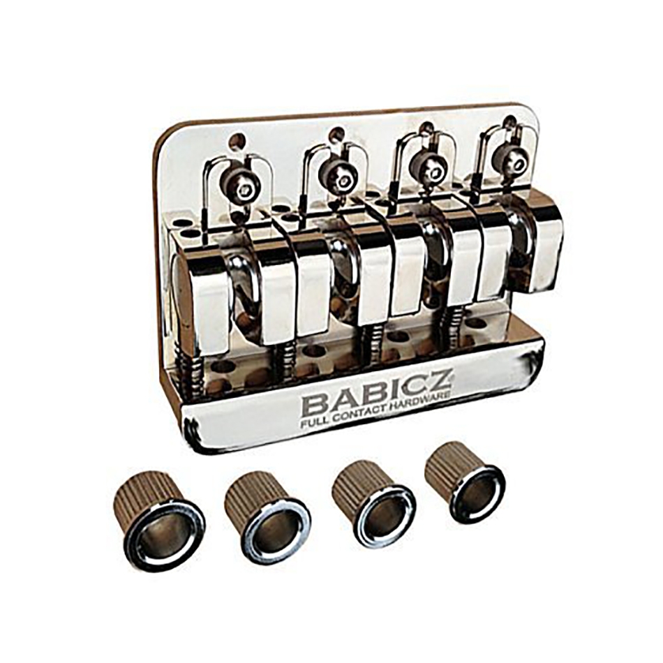 Babicz FCH 4-String Bass Bridge, Chrome, String-Thru