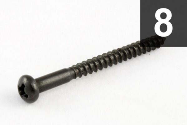 Allparts GS-0011-003 Black Bass Pickup Screws (8-Pack)