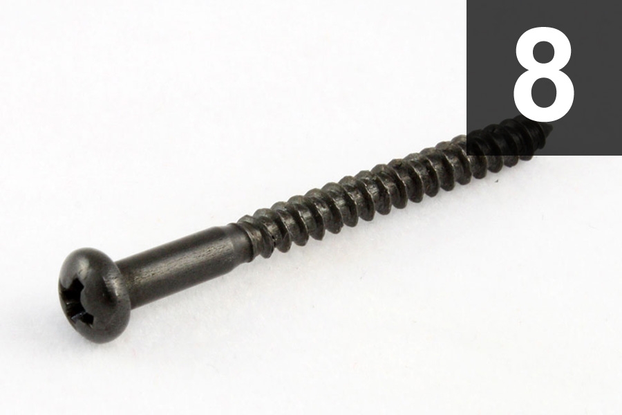 Allparts GS-0011-003 Black Bass Pickup Screws (8-Pack)
