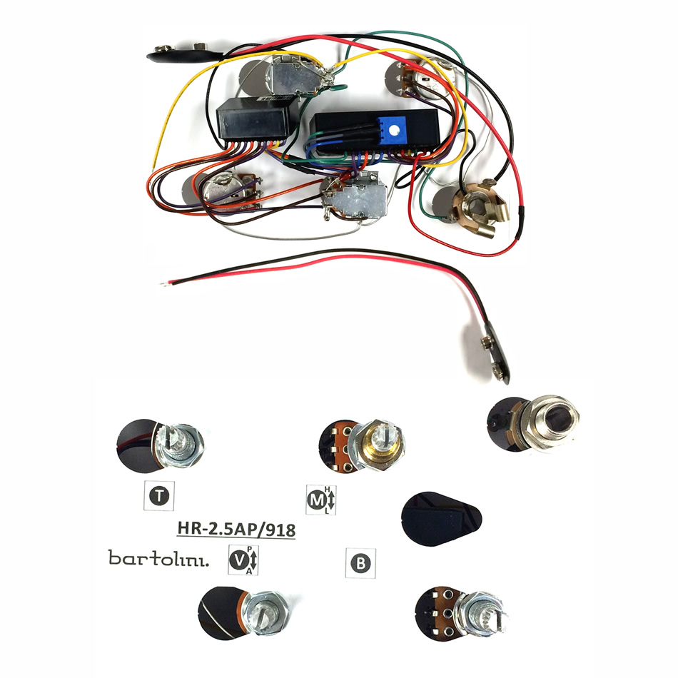 Bartolini HR2.5AP/918 Active/Passive Bass Preamp Harness