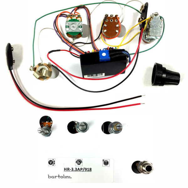 Bartolini HR3.3AP/918 Bass Preamp Wiring Harness