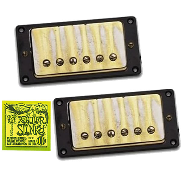 Seymour Duncan Antiquity Humbucker Set, Aged Gold + Strings