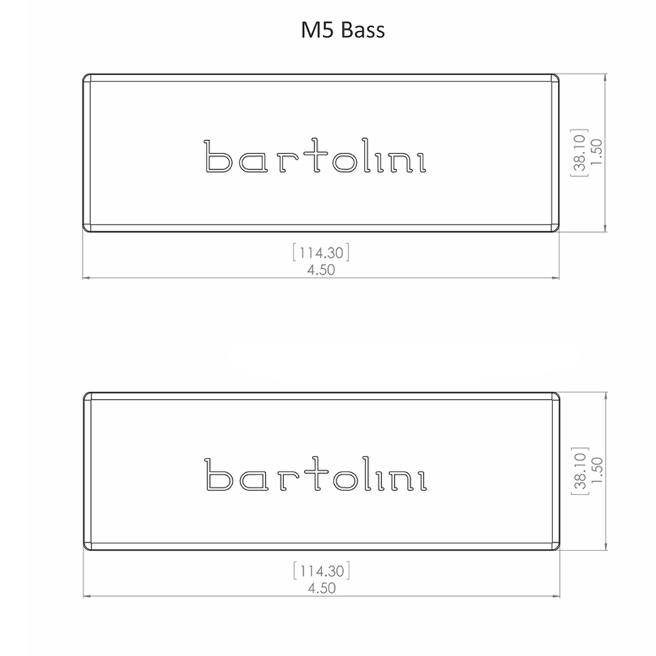 Bartolini M55CBC 5-String Soapbar Bass Pickup Set - Image 2