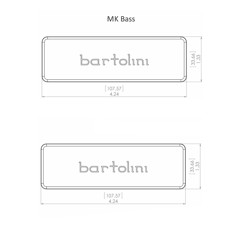 Bartolini MK4CBC Soapbar Dual-Coil Bass Pickup Set - Image 2