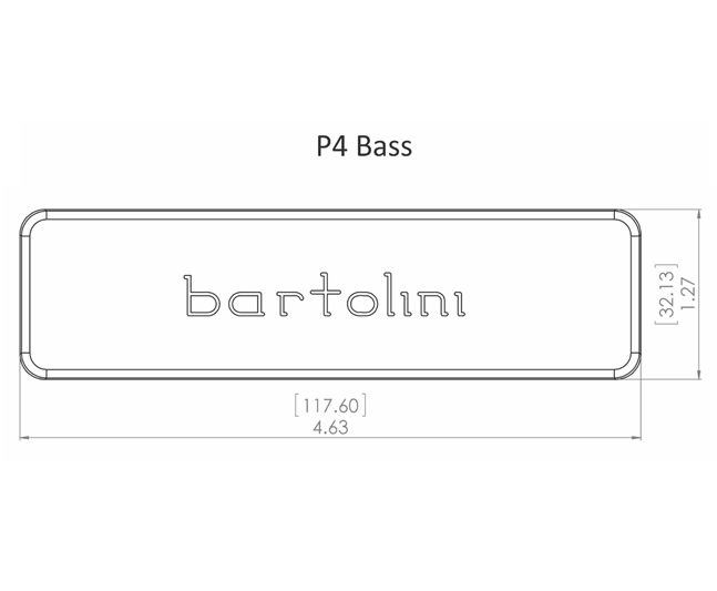 Bartolini P46CBC-T P4 Soapbar Bridge Pickup, 6-String - Image 2
