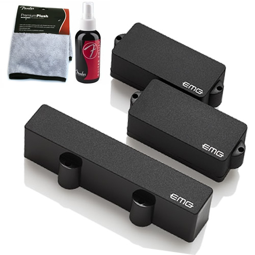 EMG P5J Active 5-String Bass Pickup Set + Cloth