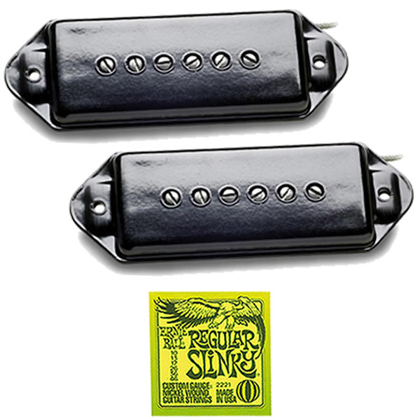 Seymour Duncan Antiquity P90 Dogear Black Set + Strings