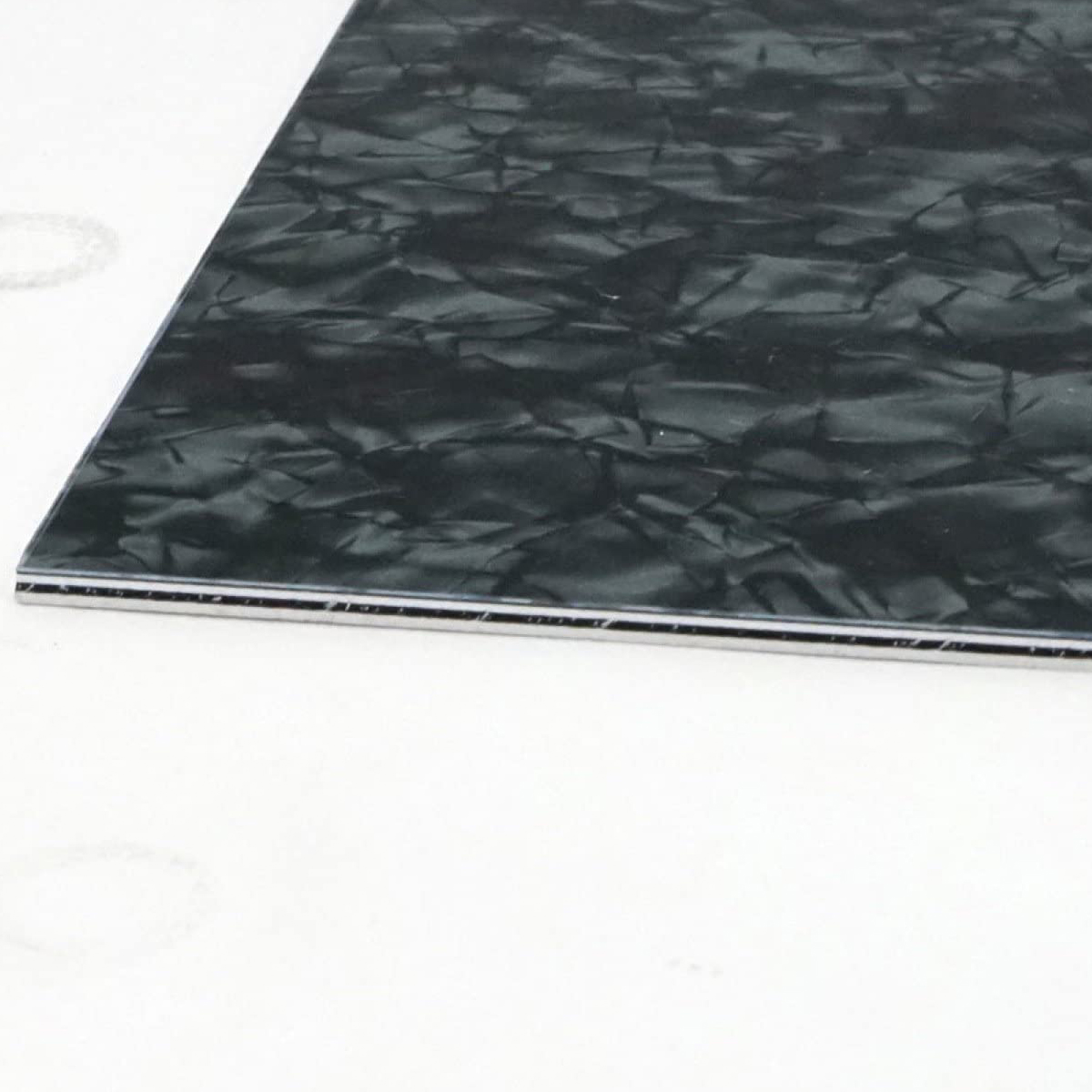 Black Pearloid 3-Ply Pickguard Blank 12x18" .090" - Image 2