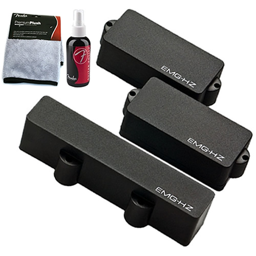 EMG PJ-HZ Precision Jazz Bass Pickup Set + Fender Polish - Image 2