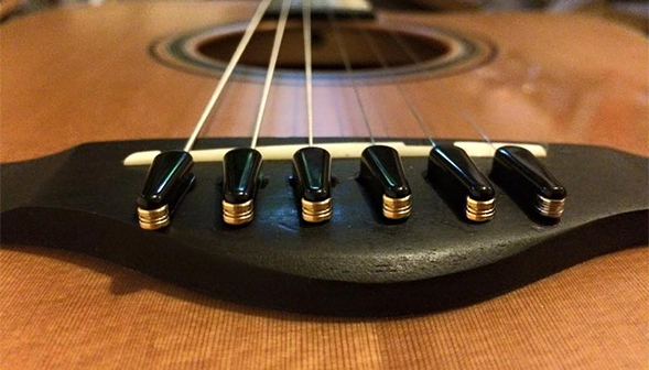 Power Pins 6-String Bridge Pin Upgrade – Black Chrome - Image 2