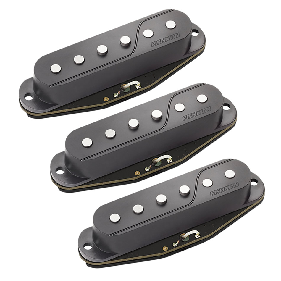 Fishman Fluence Multivoice Single Width Pickups - Black Set of 3