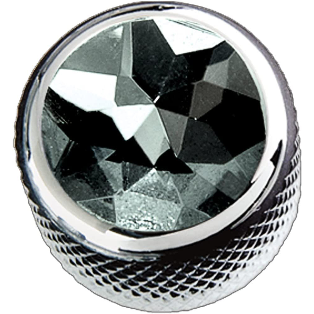 Q-Parts Dome Knob – Black Crystal / Chrome (KCD-0086)