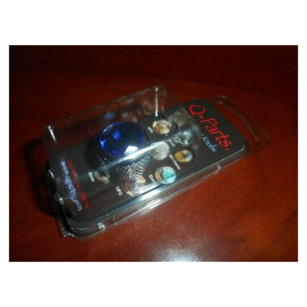 Q-Parts Dome Knob - Chrome w/ Blue Crystal