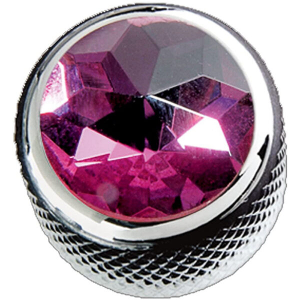 Q-Parts Dome Purple Crystal Chrome Control Knob KCD-0101