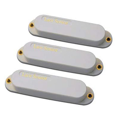 Lace Sensor Gold Single Coil Pickup Set, White (3-Pack)