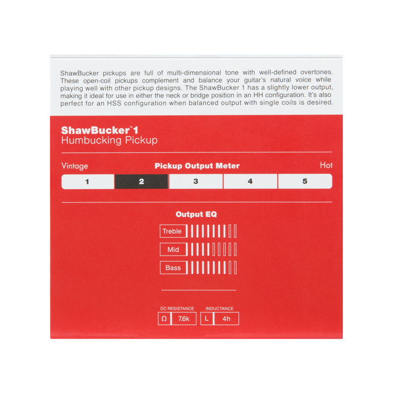 ShawBucker 1 Humbucker Pickup - Zebra - Image 2