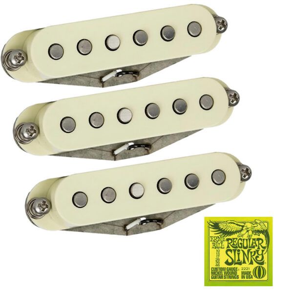 Suhr V70 Single Coil Set, Parchment + Ernie Ball Strings