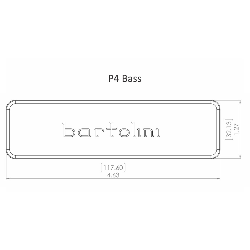 Bartolini xxP46C-B P4 6-String Bass Soapbar Pickup - Image 2