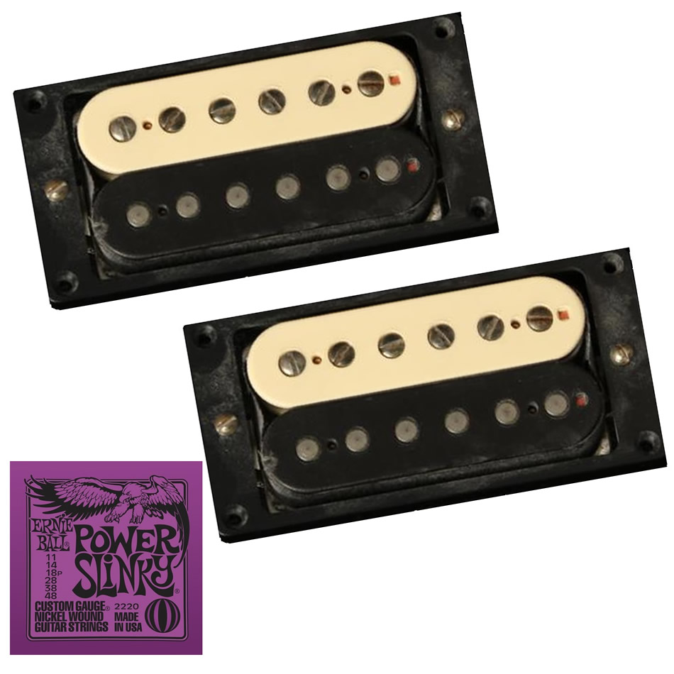 Seymour Duncan Antiquity JB/Jazz Set Zebra + EB2220 Strings
