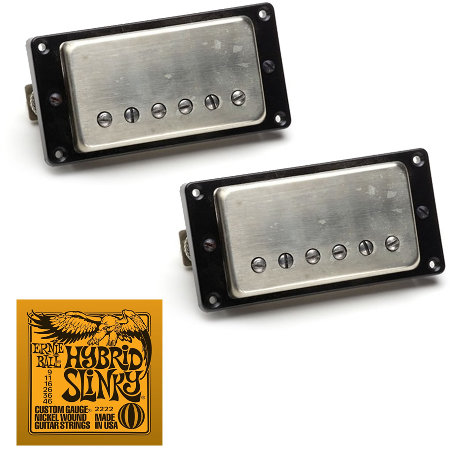 Seymour Duncan Antiquity Humbucker Set, Nickel + EB2222 Strings