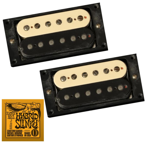 Seymour Duncan Antiquity JB/Jazz Zebra Set + EB2222 Strings