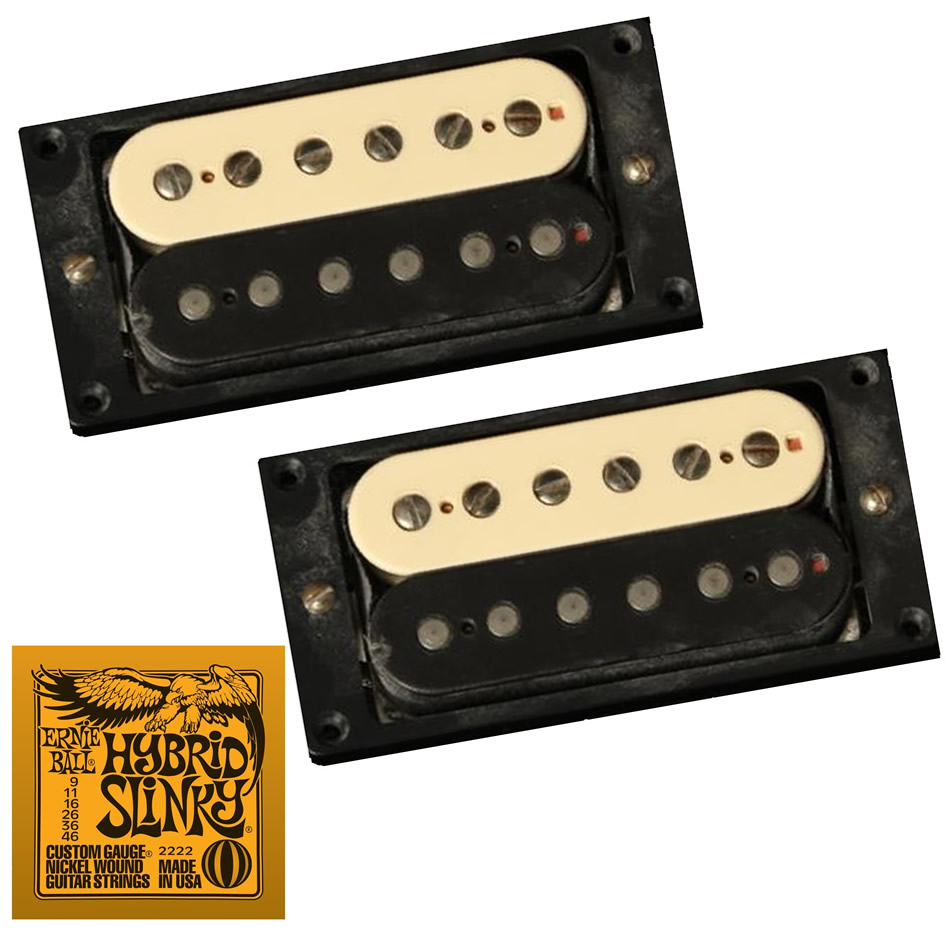 Seymour Duncan Antiquity JB/Jazz Zebra Set + EB2222 Strings