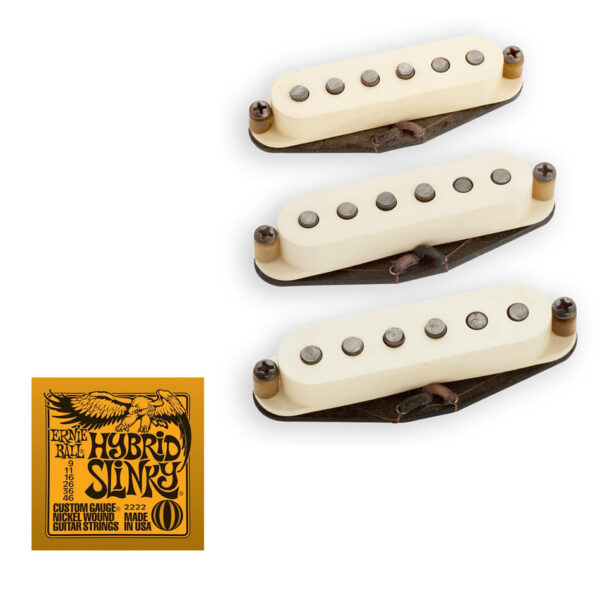 Seymour Duncan Antiquity II Surf Strat Set + EB2222 Strings