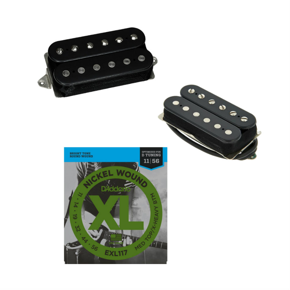 DiMarzio PAF 36th Anniversary Set, Black w/ Free Strings